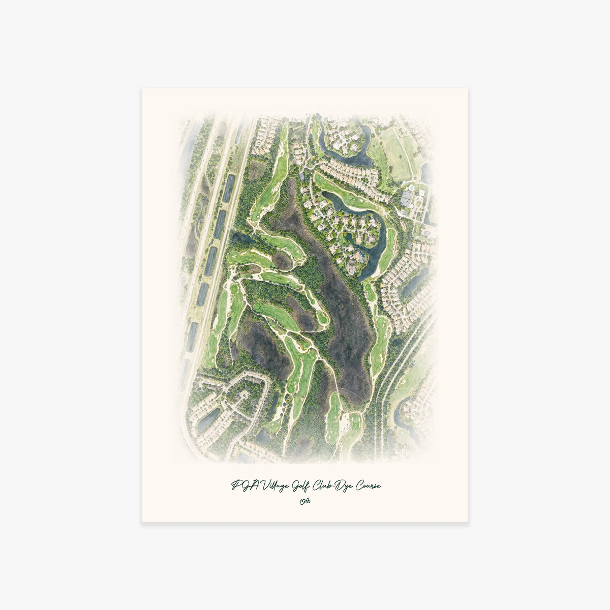 PGA Village Golf Club-Dye Course printed artwork