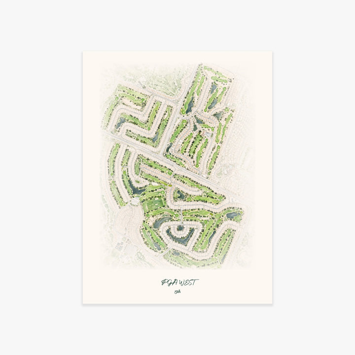 PGA WEST printed artwork