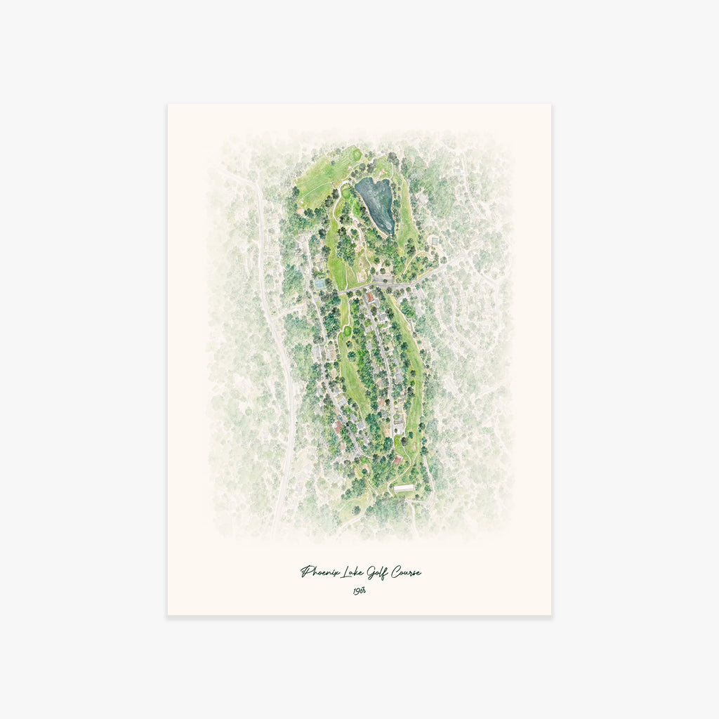 Phoenix Lake Golf Course printed artwork