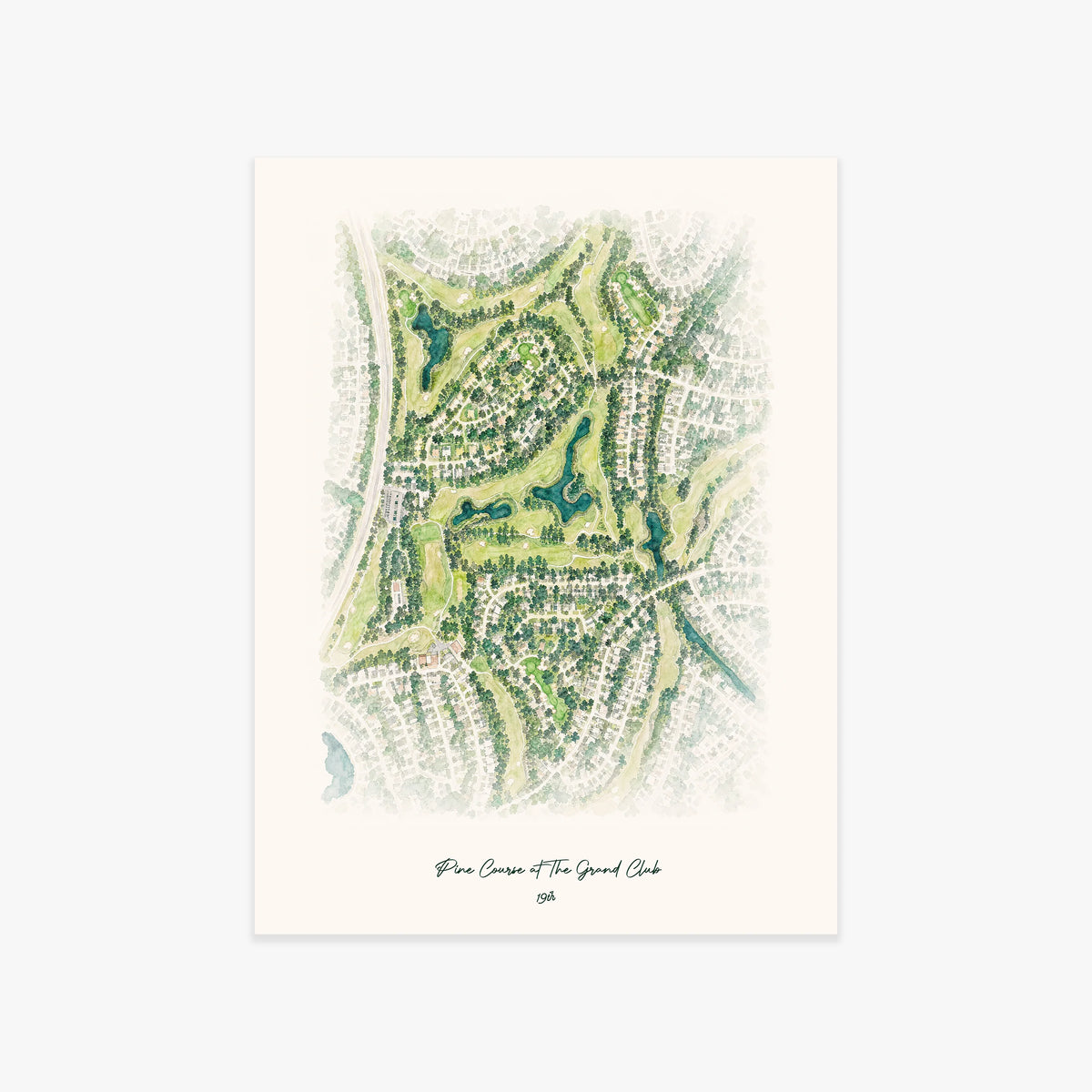 Pine Course at The Grand Club printed artwork