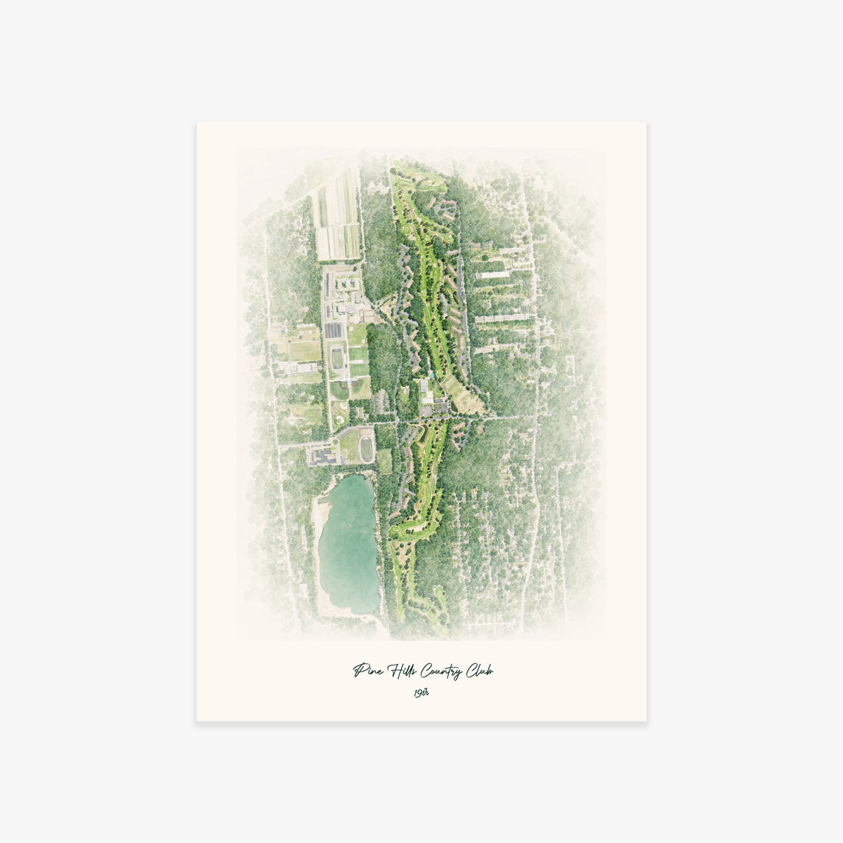 Pine Hills Country Club printed artwork