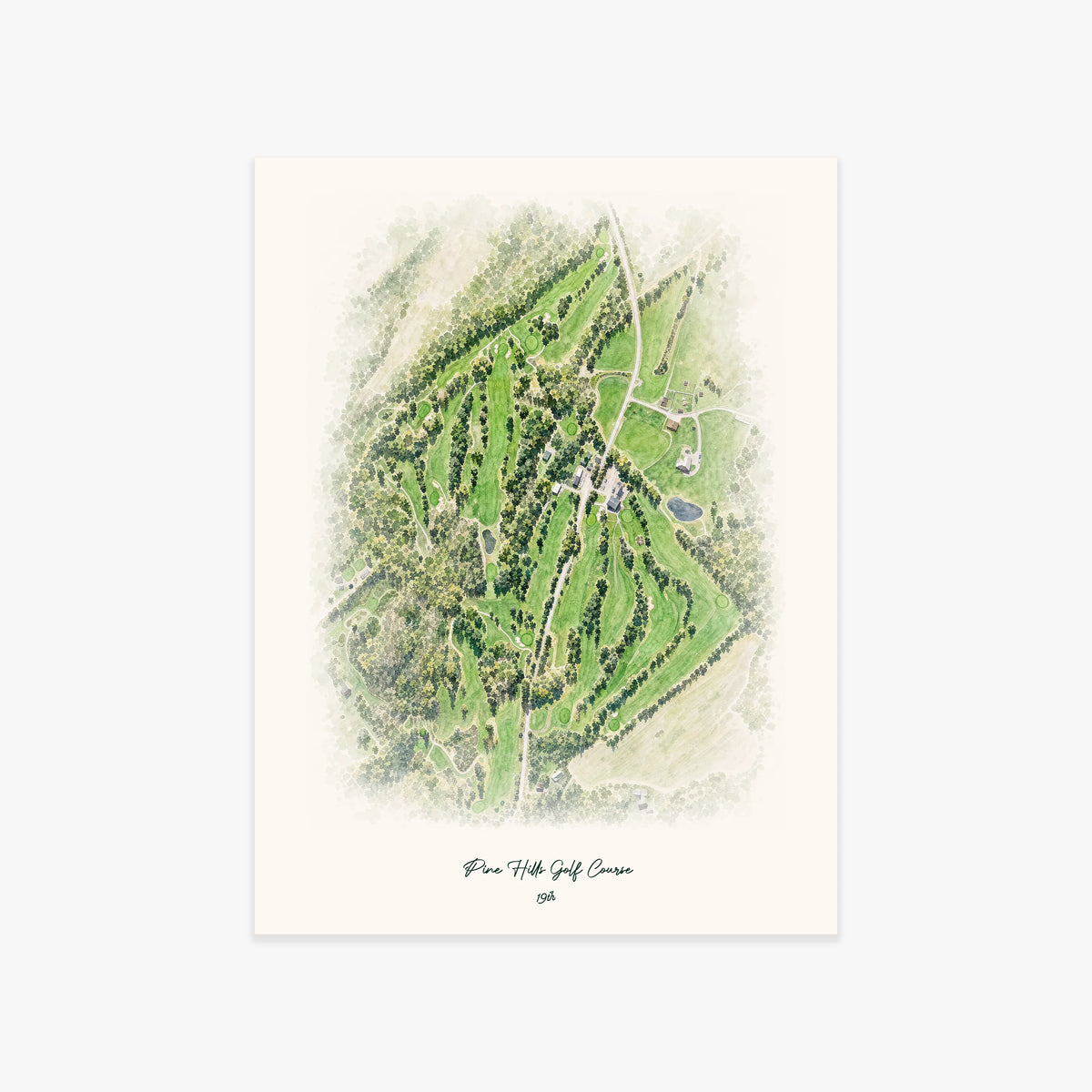 Pine Hills Golf Course printed artwork