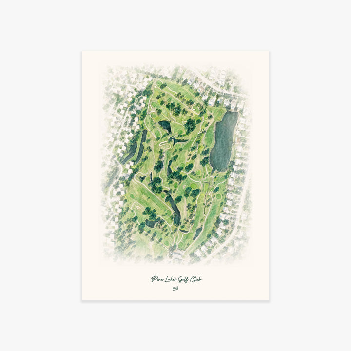 Pine Lakes Golf Club printed artwork