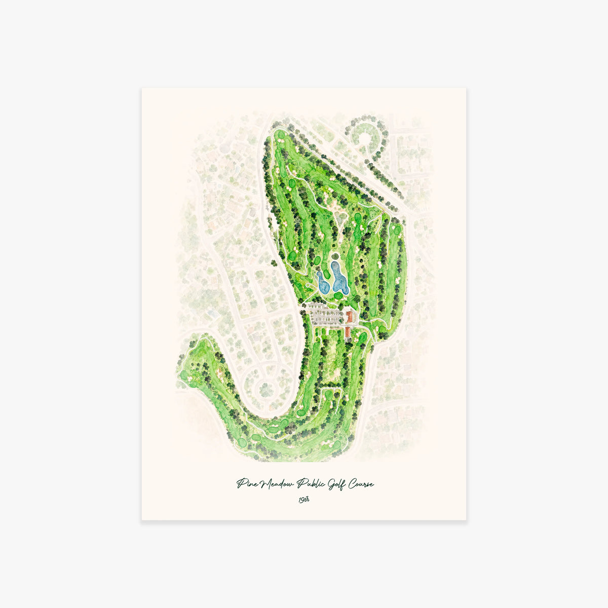 Pine Meadow Public Golf Course printed artwork