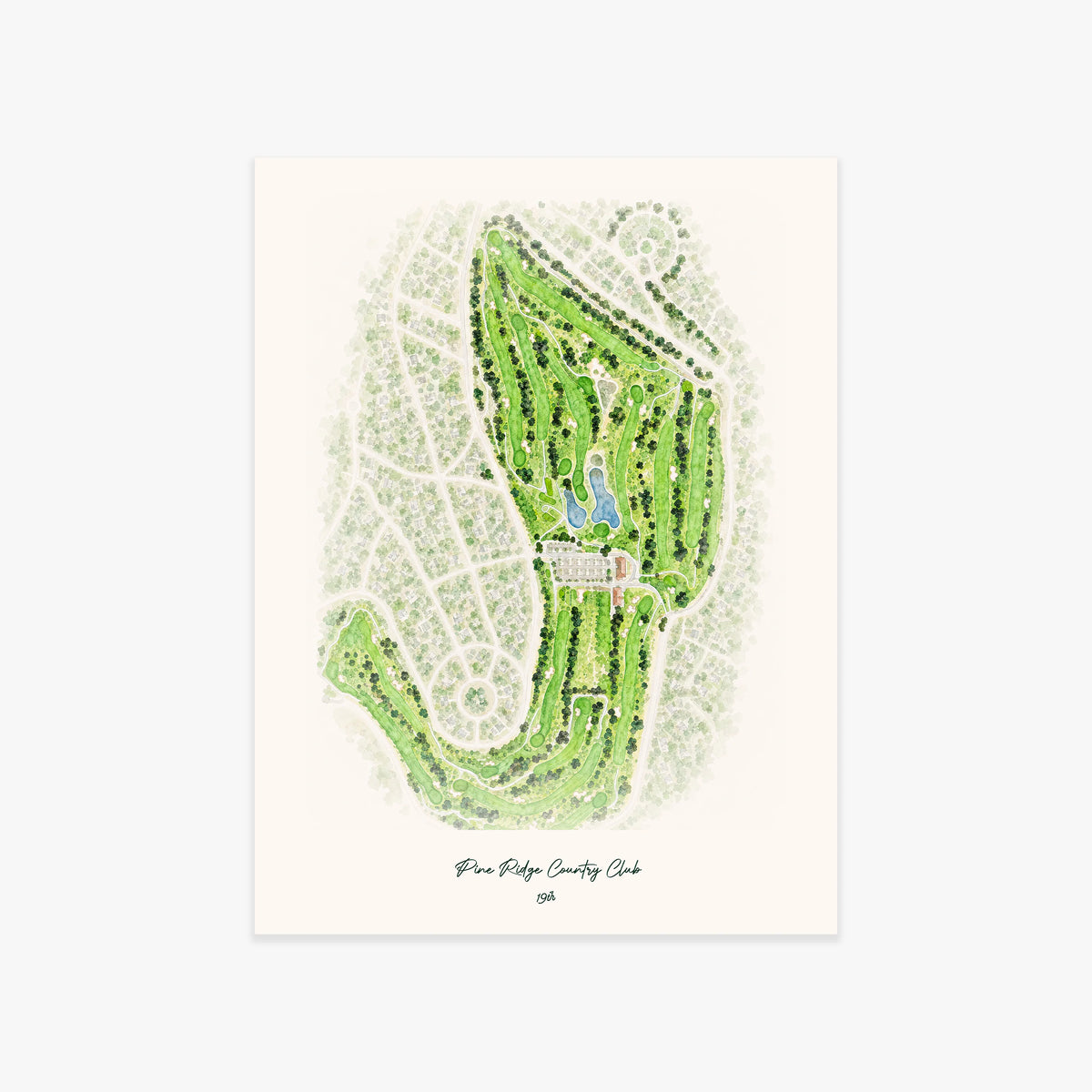 Pine Ridge Country Club printed artwork