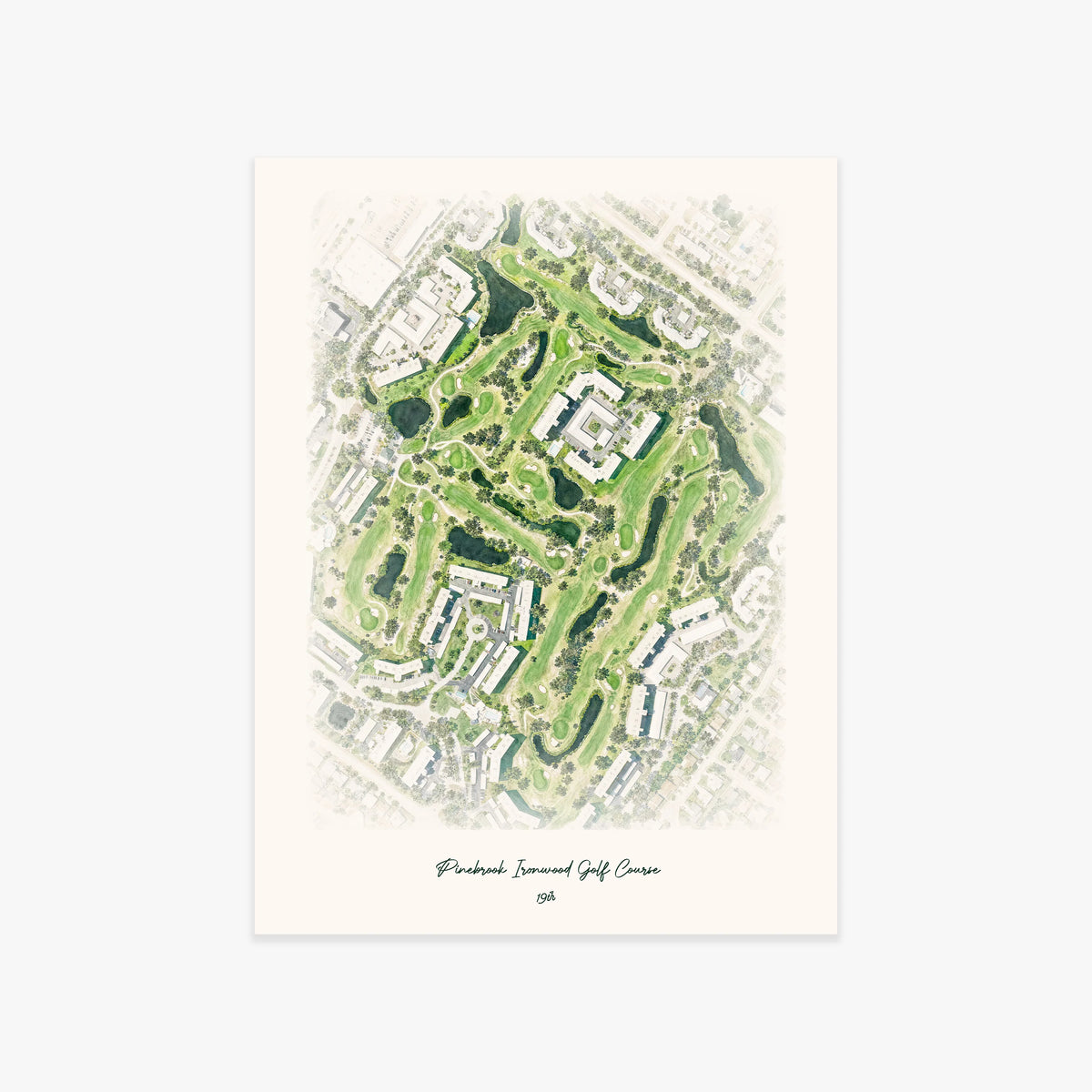 Pinebrook Ironwood Golf Course printed artwork