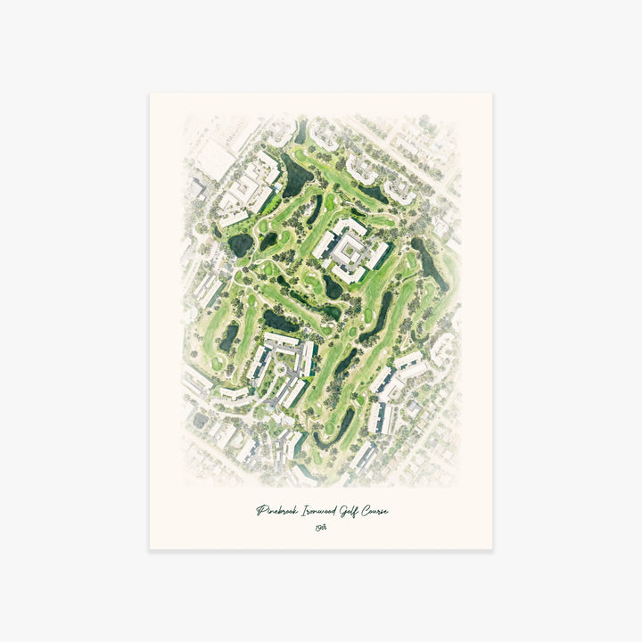 Pinebrook Ironwood Golf Course printed artwork