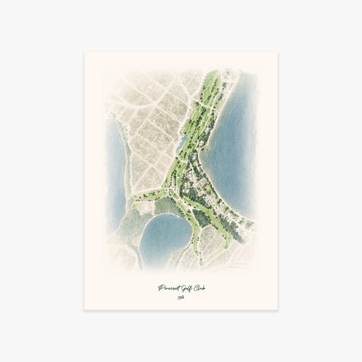 Pinecrest Golf Club printed artwork
