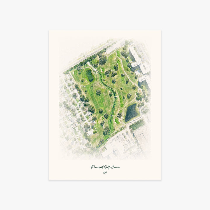 Pinecrest Golf Course printed artwork