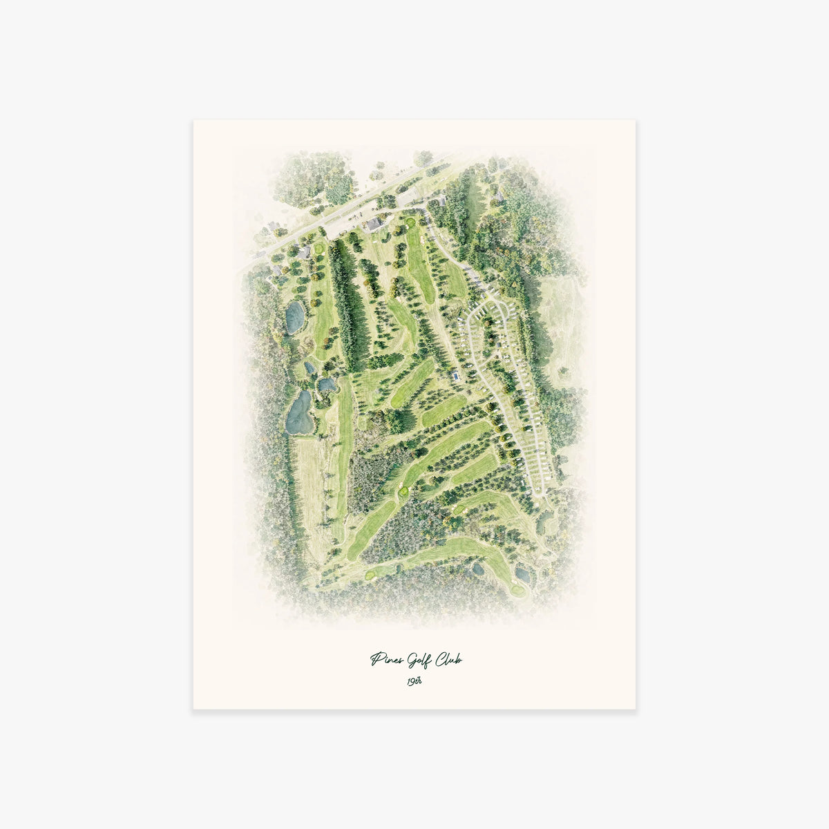 Pines Golf Club printed artwork