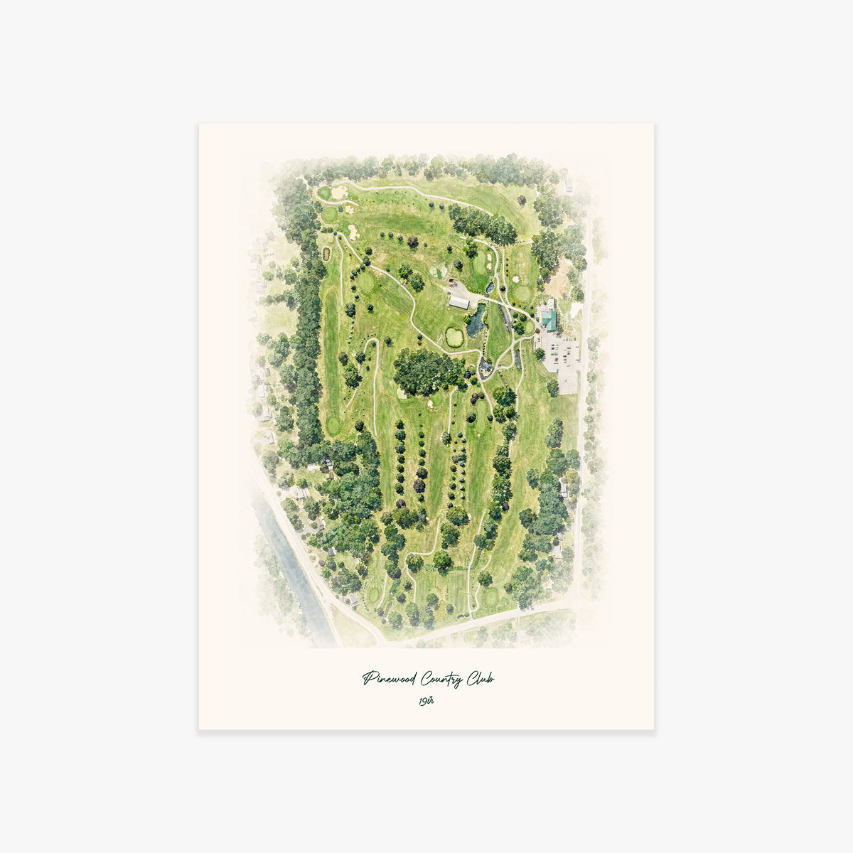 Pinewood Country Club printed artwork