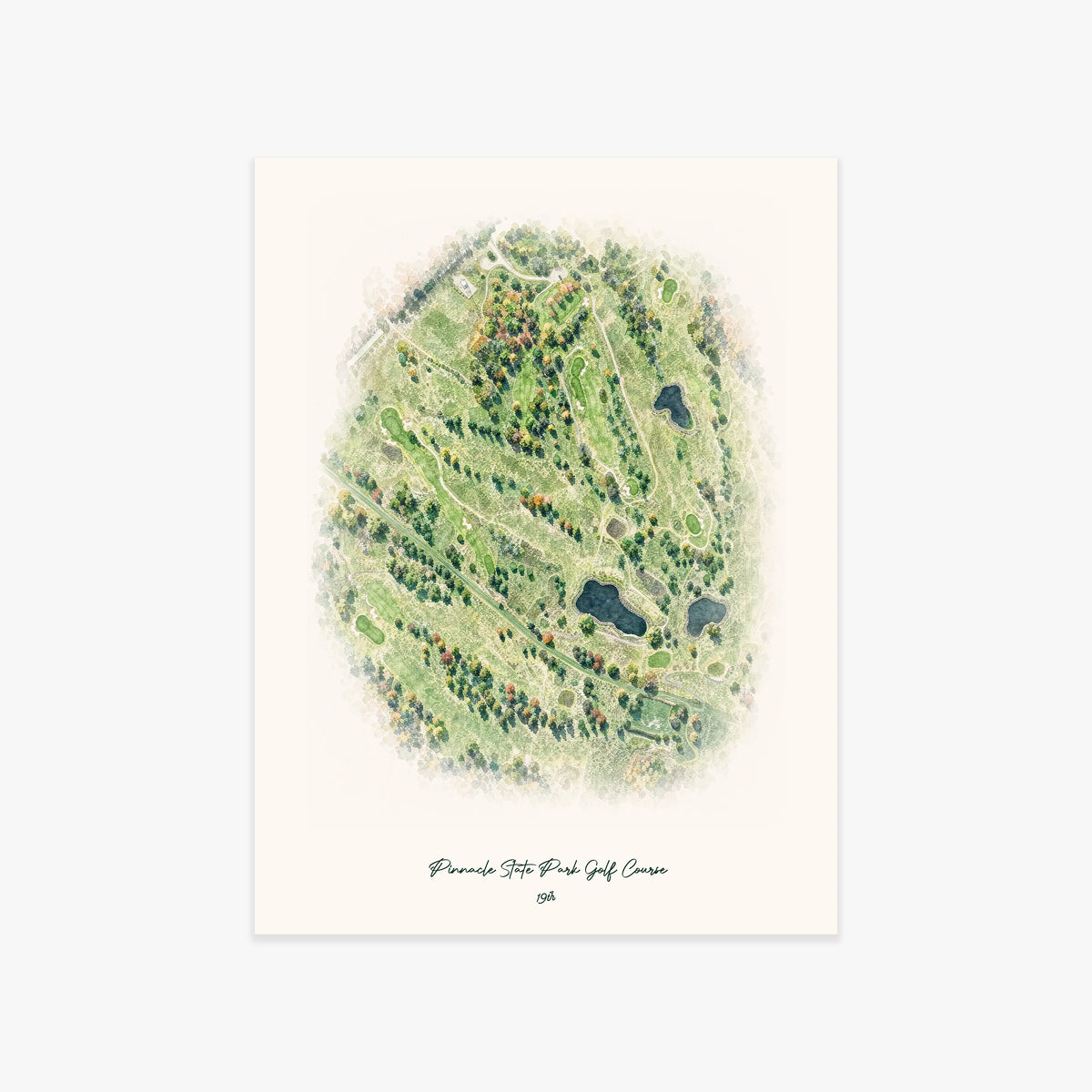Pinnacle State Park Golf Course printed artwork