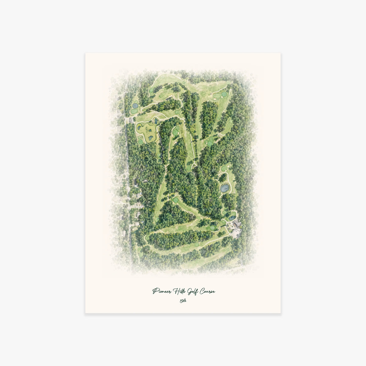 Pioneer Hills Golf Course printed artwork
