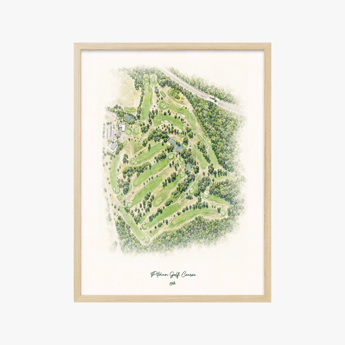 Pitman Golf Course wood frame