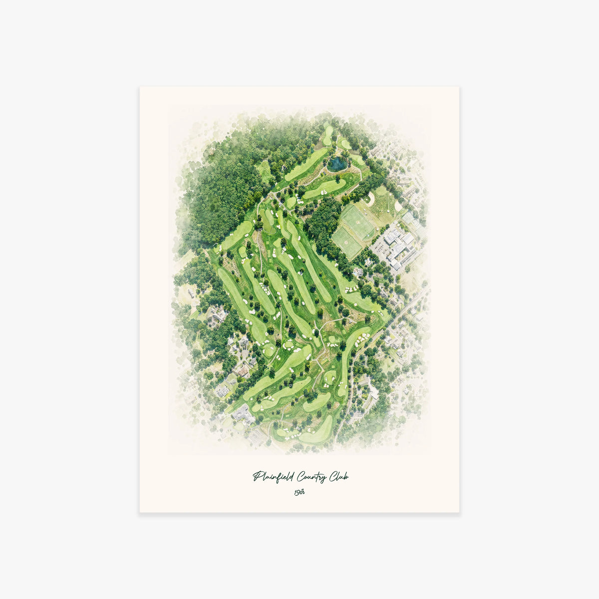 Plainfield Country Club printed artwork