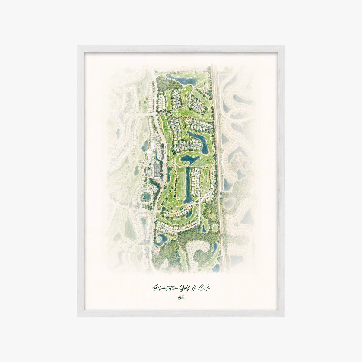 Plantation Golf & C.C. white frame