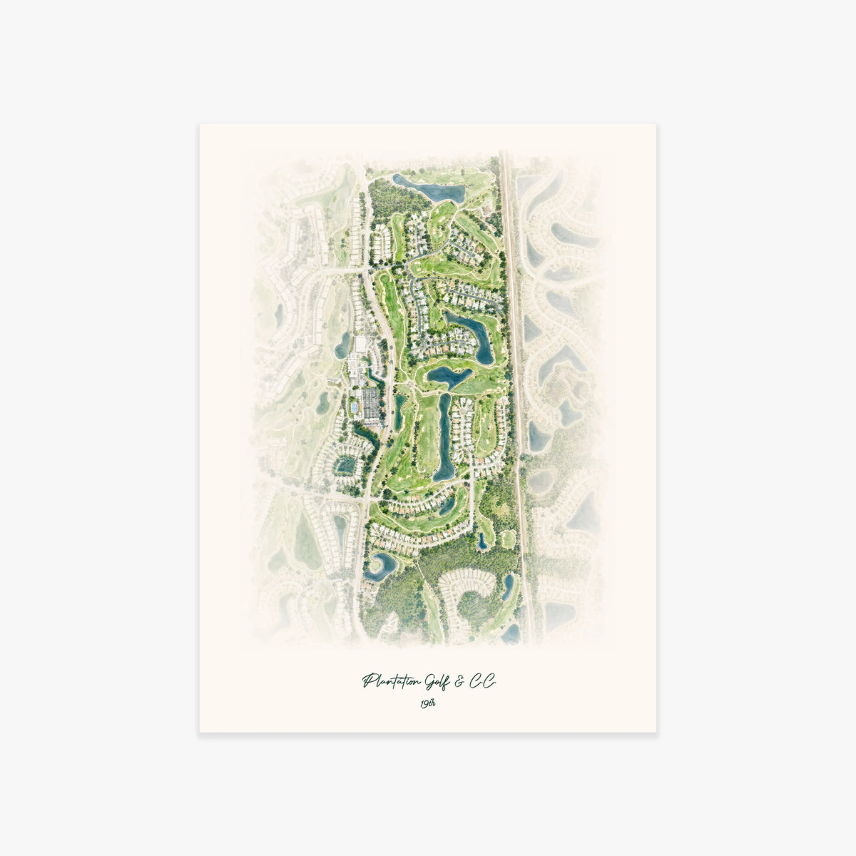 Plantation Golf & C.C. printed artwork