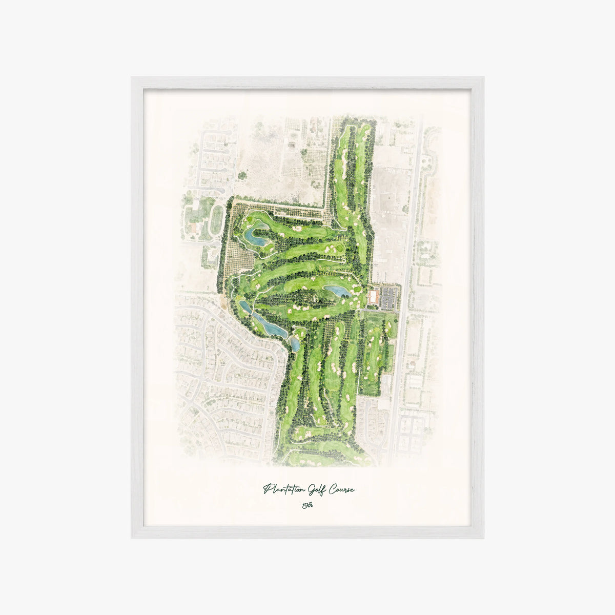 Plantation Golf Course white frame