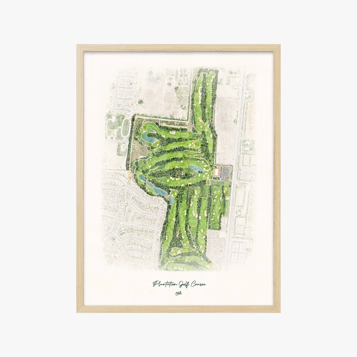Plantation Golf Course wood frame