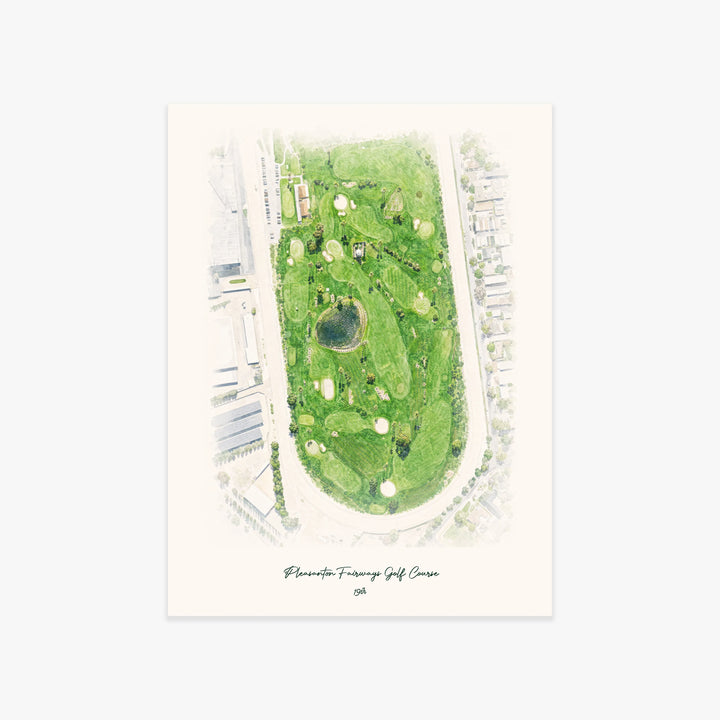 Pleasanton Fairways Golf Course printed artwork