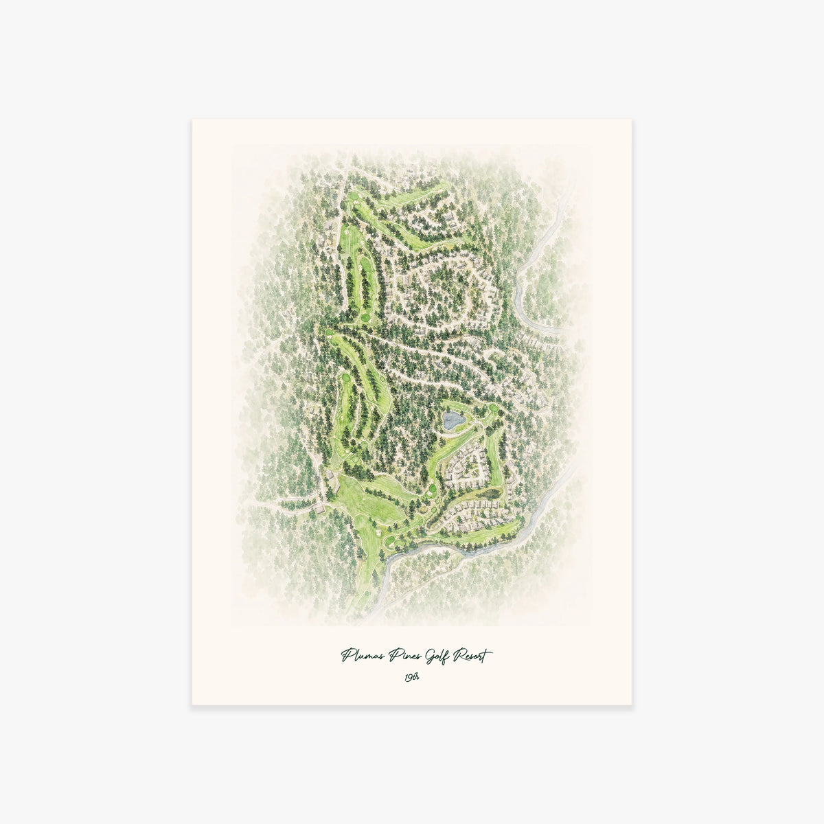 Plumas Pines Golf Resort printed artwork