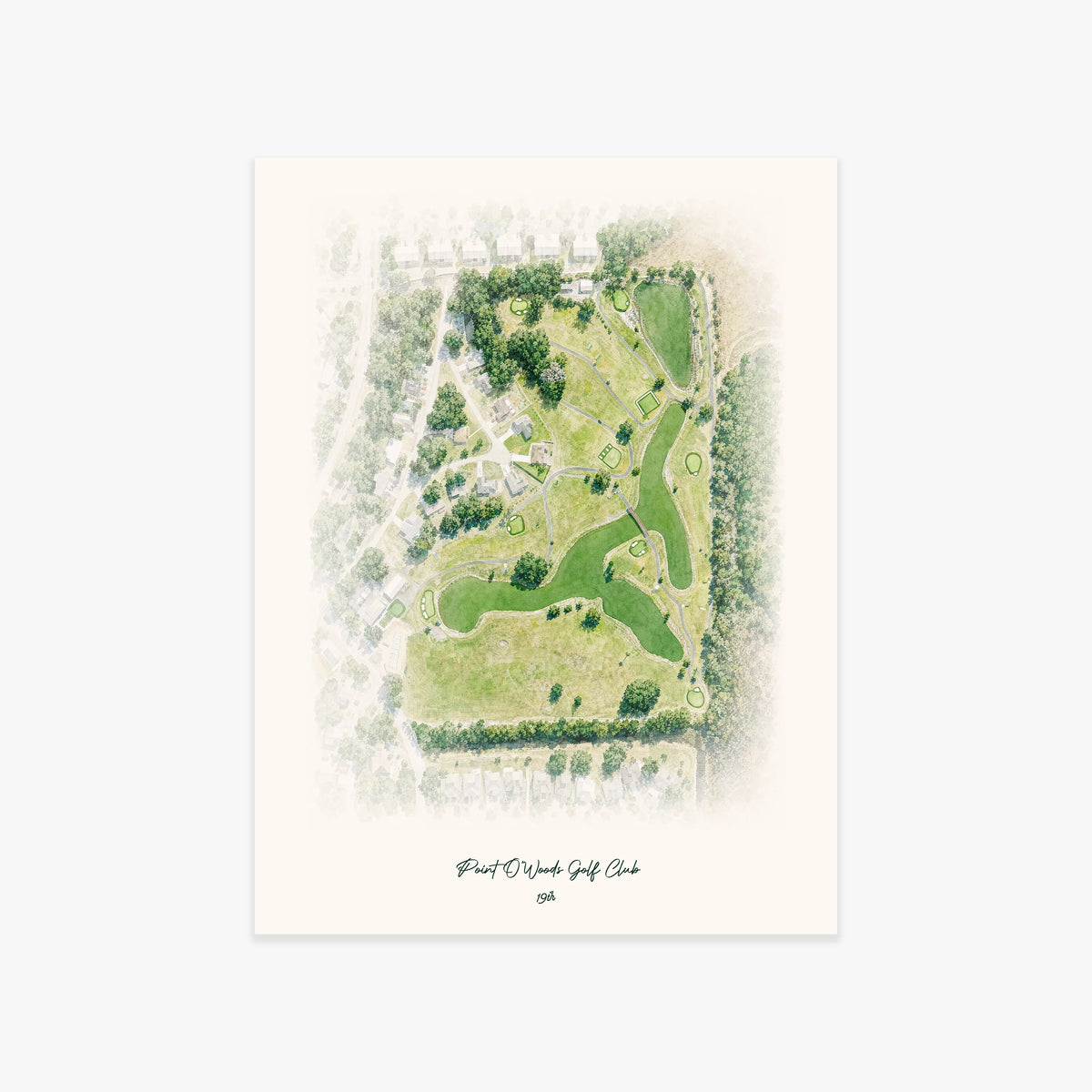 Point O'Woods Golf Club printed artwork