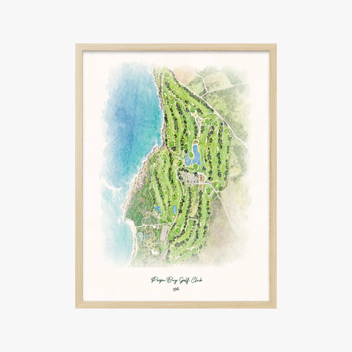 Poipu Bay Golf Club wood frame