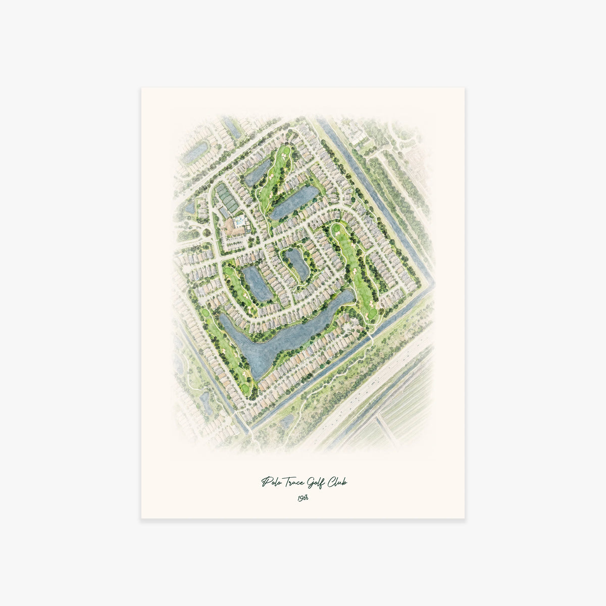 Polo Trace Golf Club printed artwork