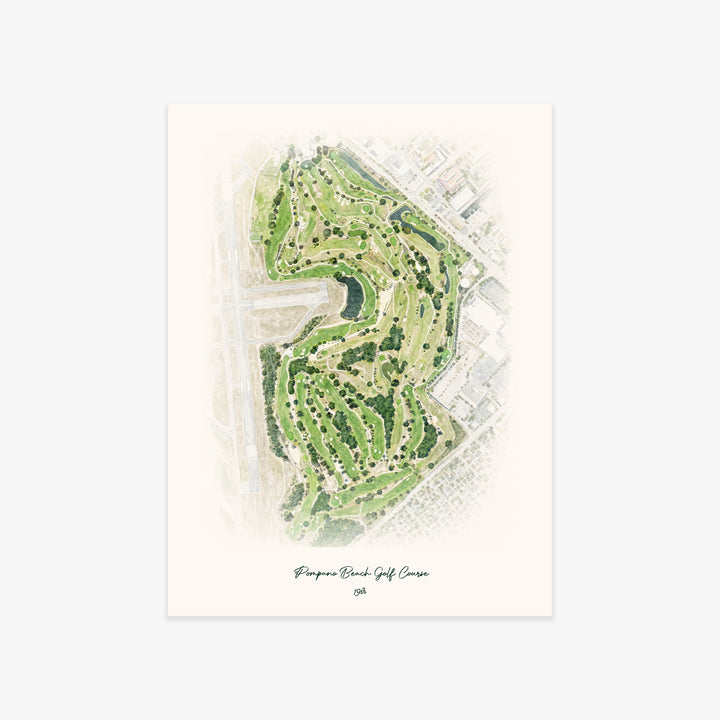 Pompano Beach Golf Course printed artwork