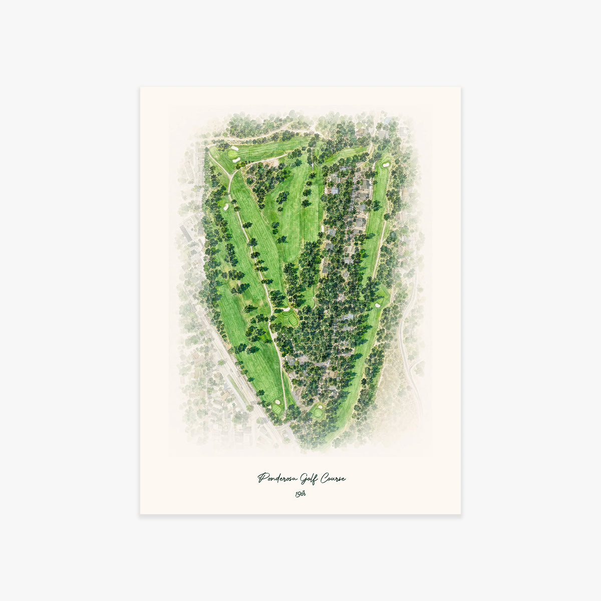 Ponderosa Golf Course printed artwork