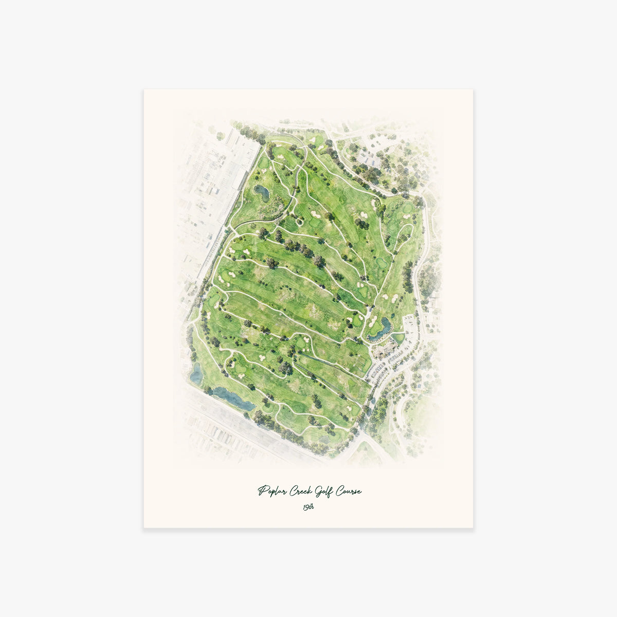 Poplar Creek Golf Course printed artwork