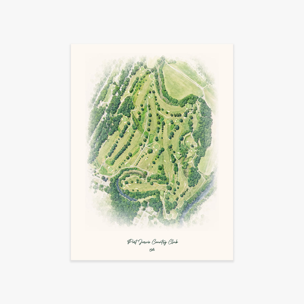 Port Jervis Country Club printed artwork