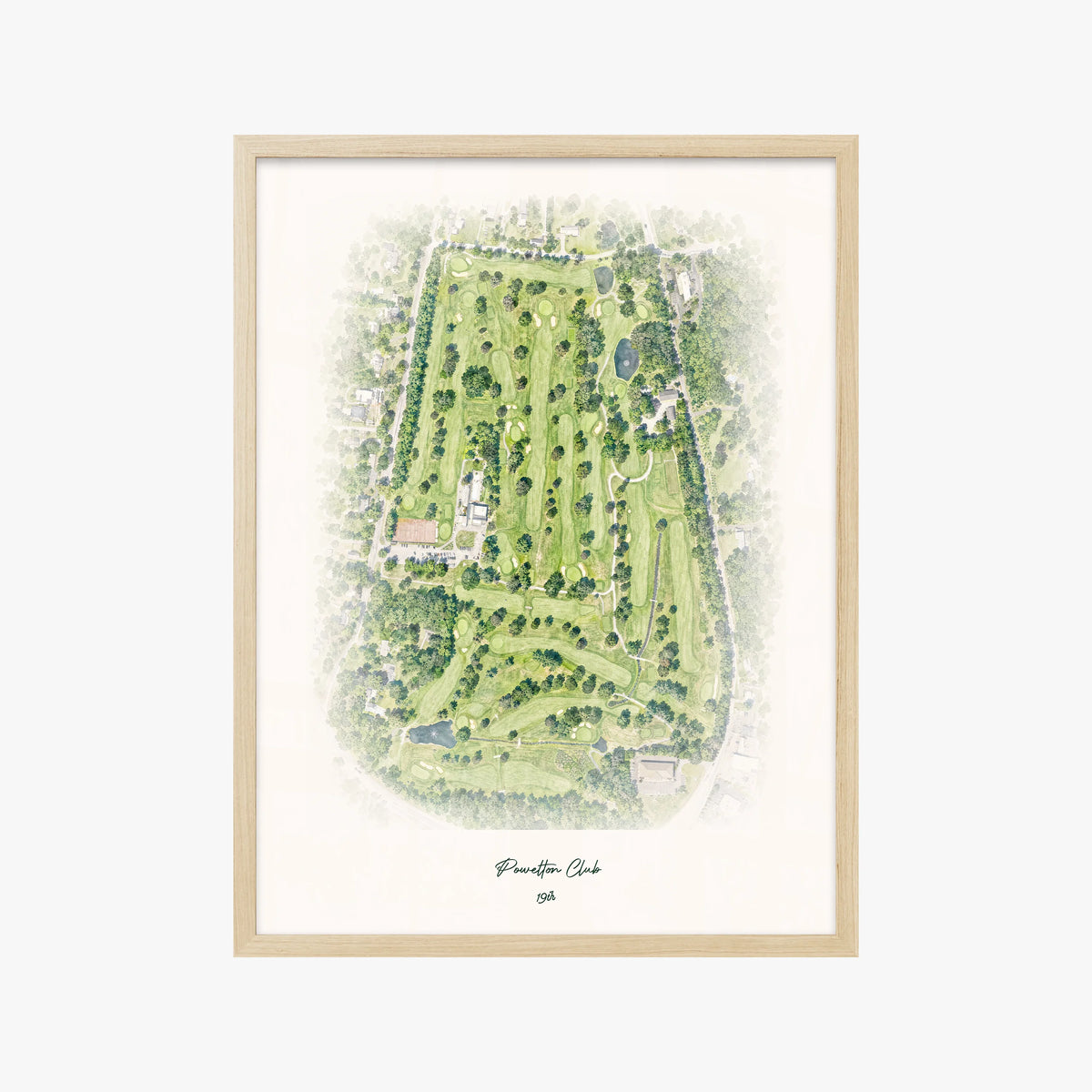 Powelton Club wood frame