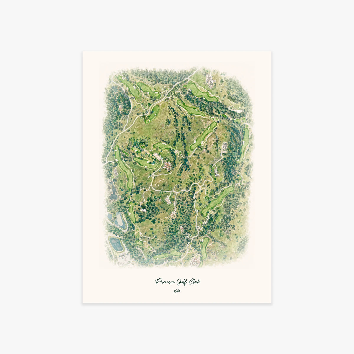 Preserve Golf Club printed artwork