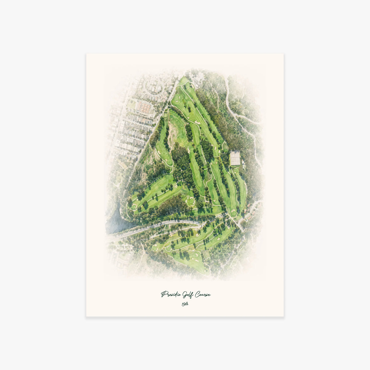 Presidio Golf Course printed artwork
