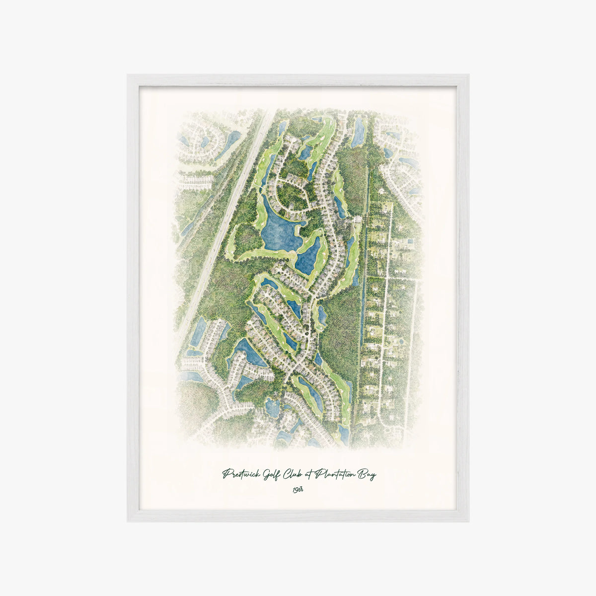 Prestwick Golf Club at Plantation Bay white frame