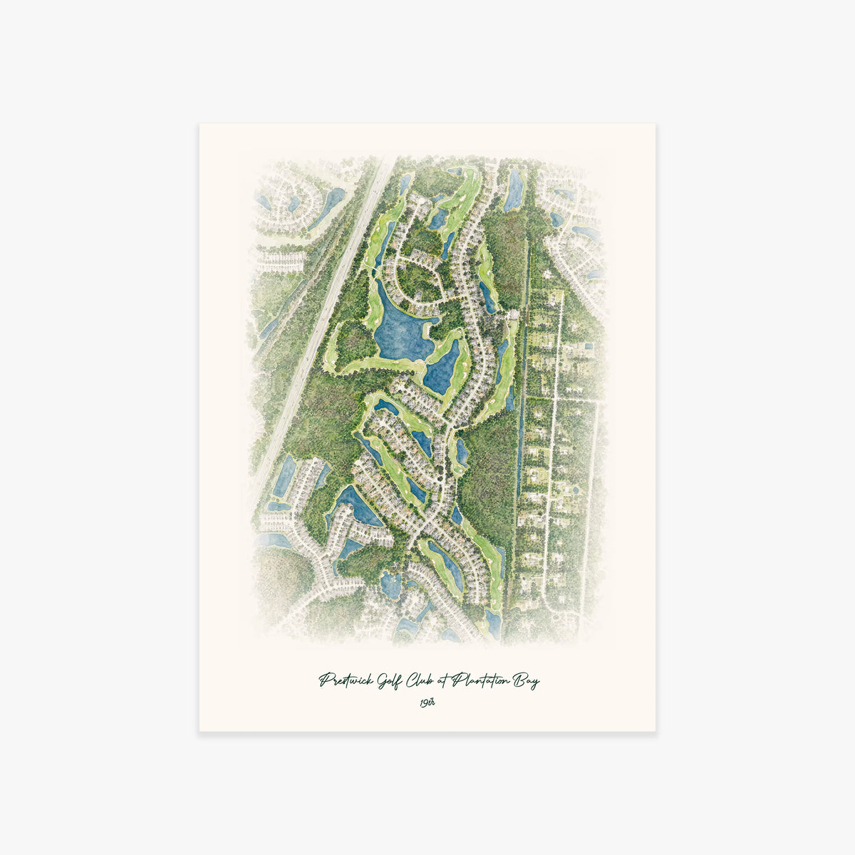 Prestwick Golf Club at Plantation Bay printed artwork