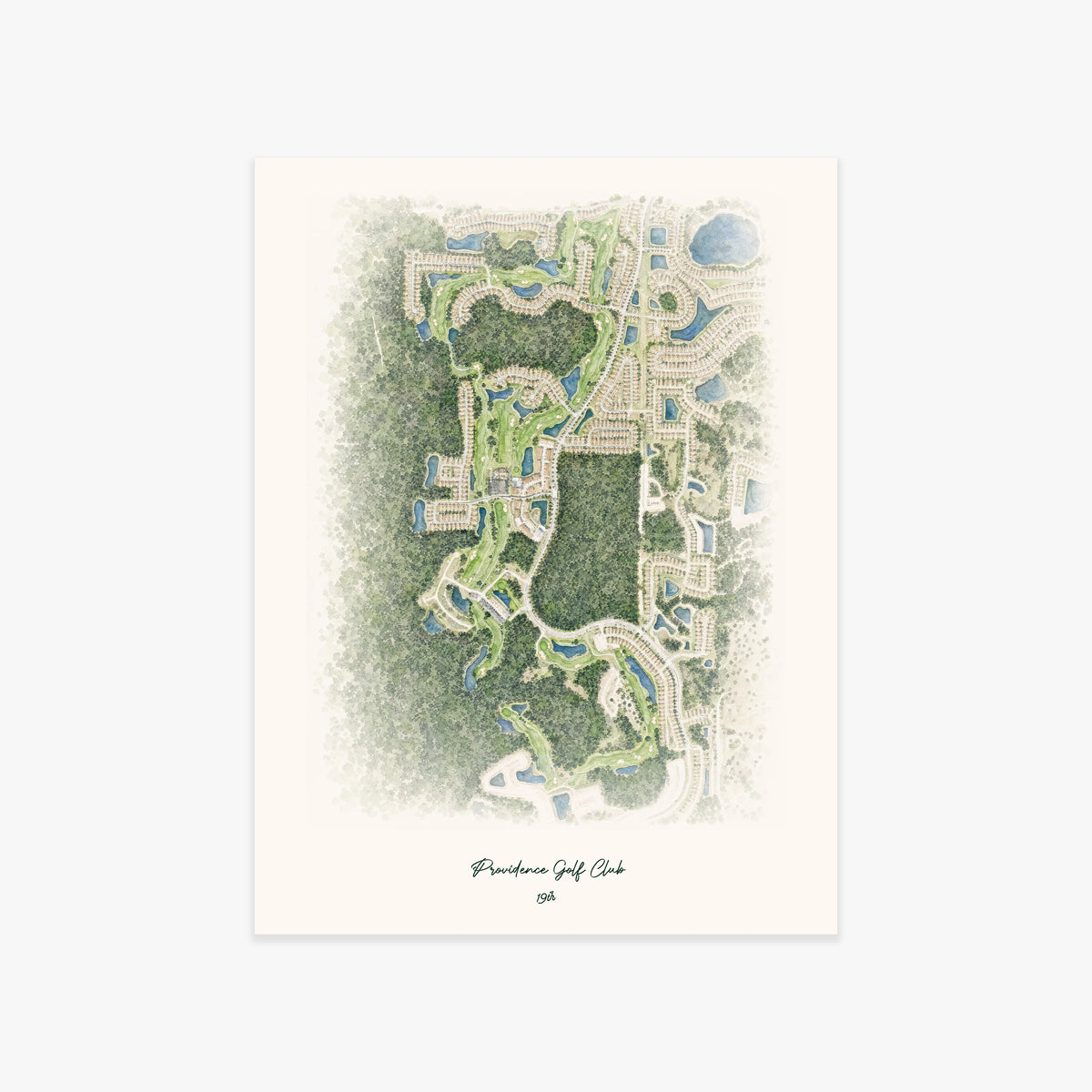 Providence Golf Club printed artwork