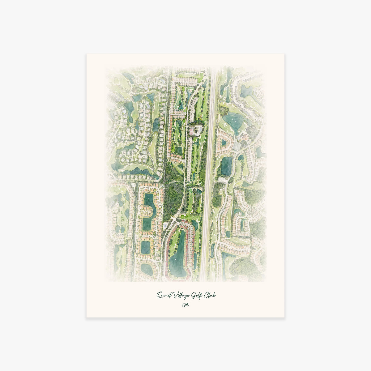 Quail Village Golf Club printed artwork