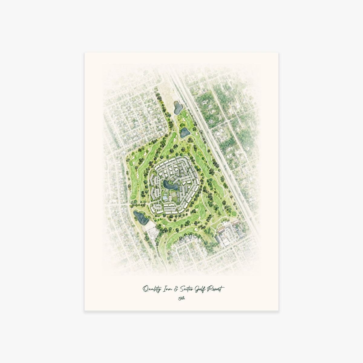 Quality Inn & Suites Golf Resort printed artwork