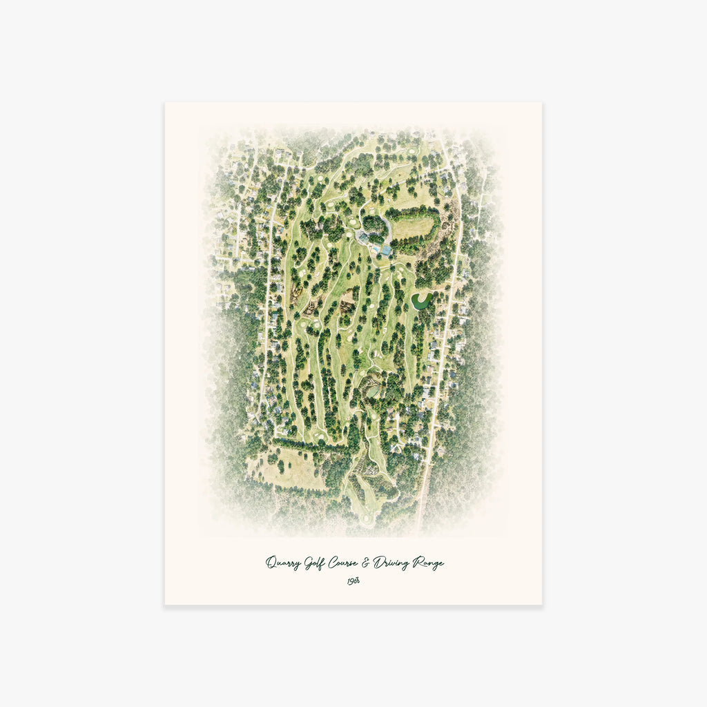 Quarry Golf Course & Driving Range printed artwork