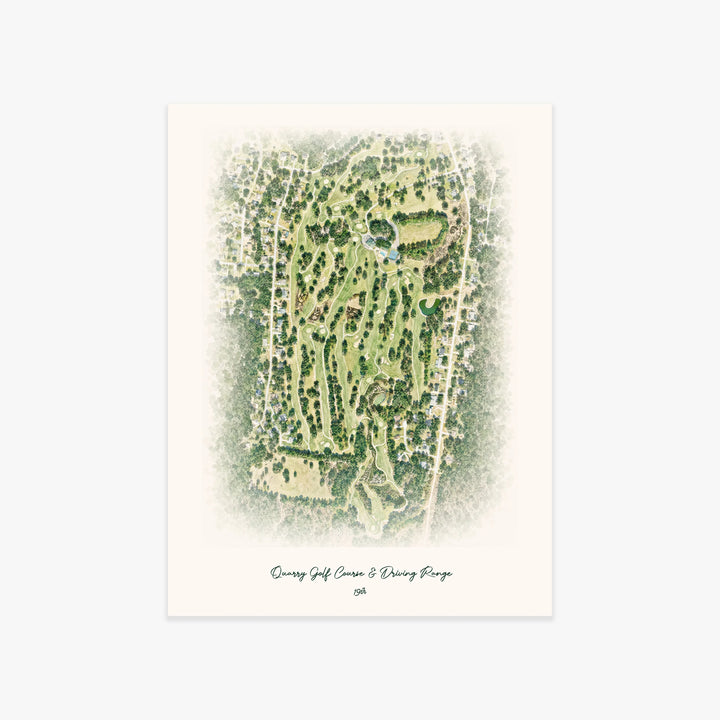 Quarry Golf Course & Driving Range printed artwork