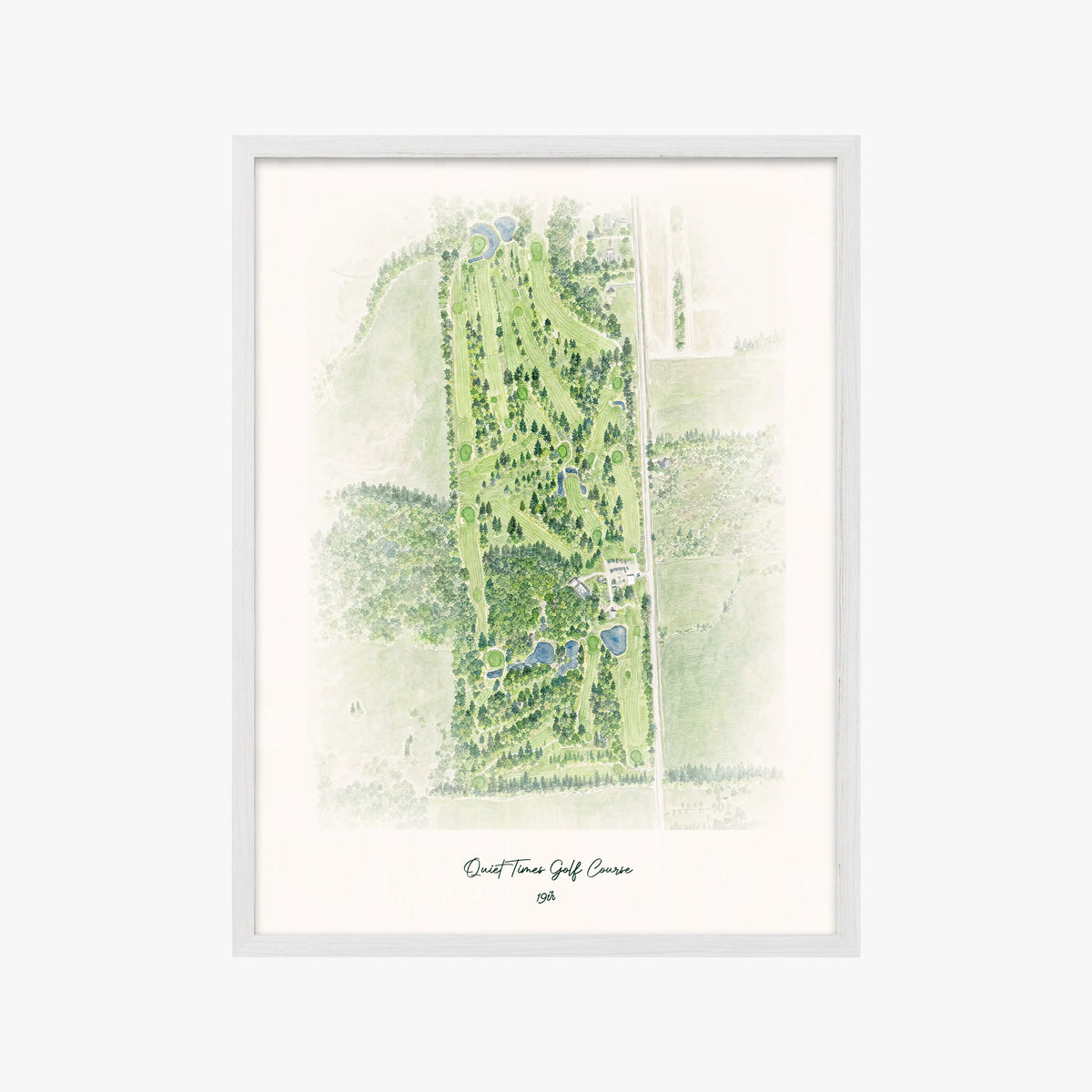 Quiet Times Golf Course white frame