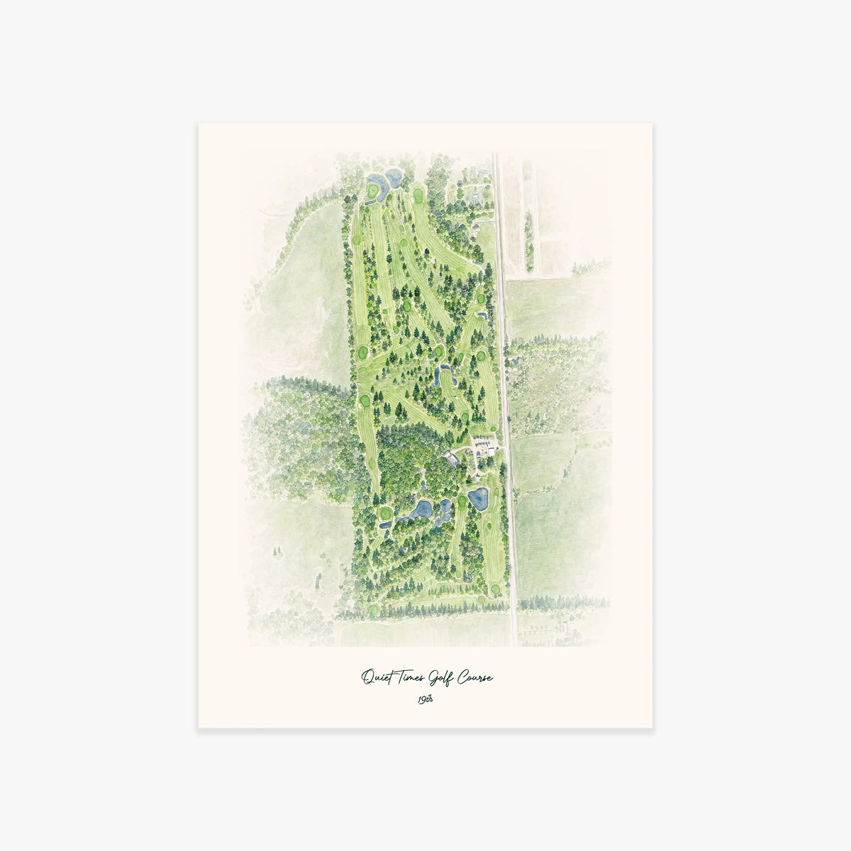 Quiet Times Golf Course printed artwork