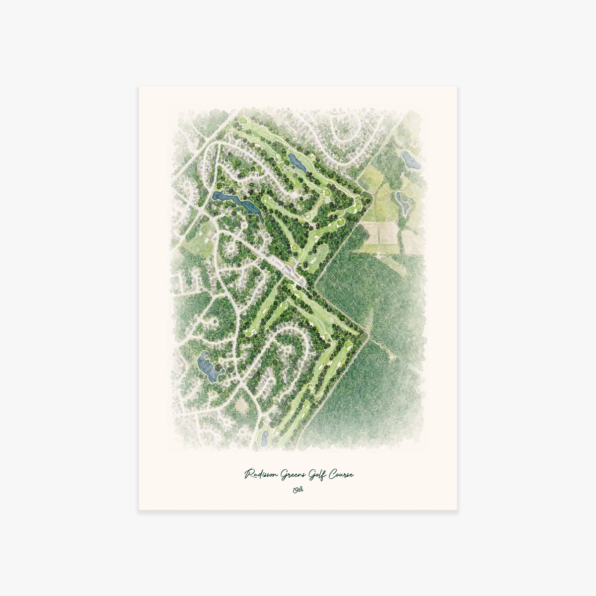 Radisson Greens Golf Course printed artwork