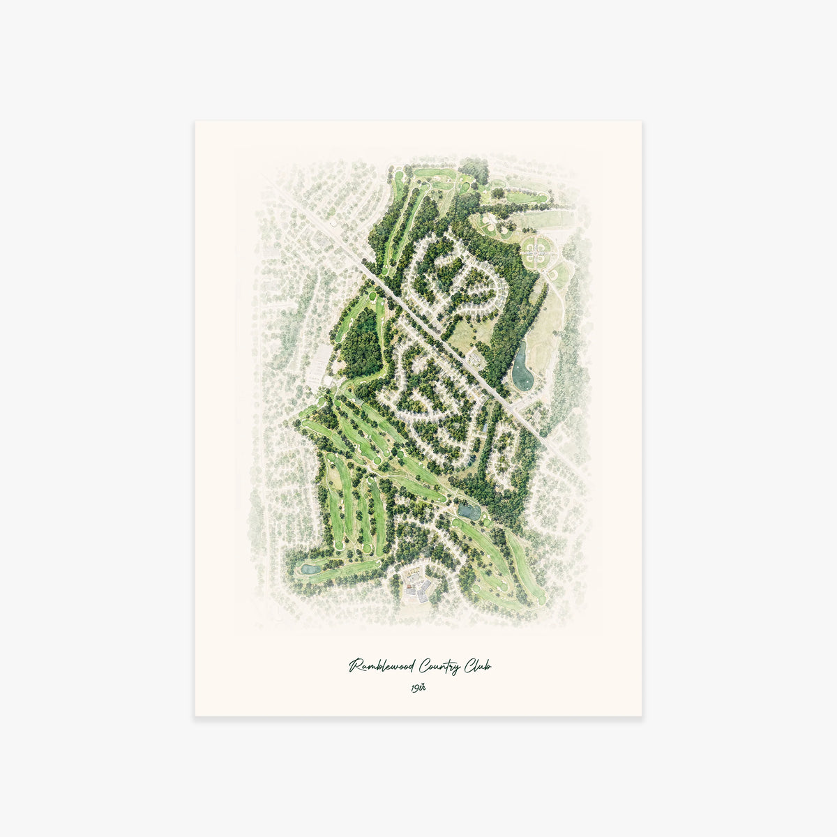 Ramblewood Country Club printed artwork