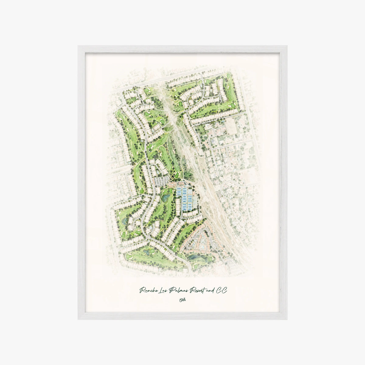 Rancho Las Palmas Resort and C.C white frame