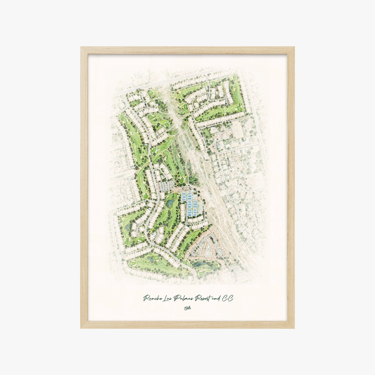 Rancho Las Palmas Resort and C.C wood frame