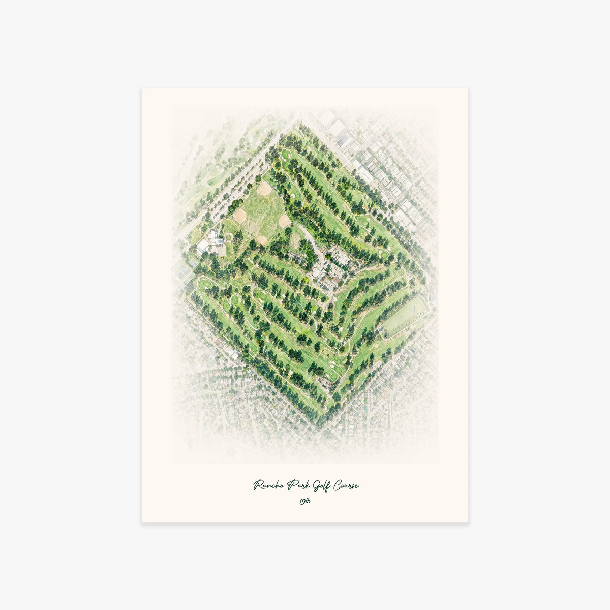 Rancho Park Golf Course printed artwork