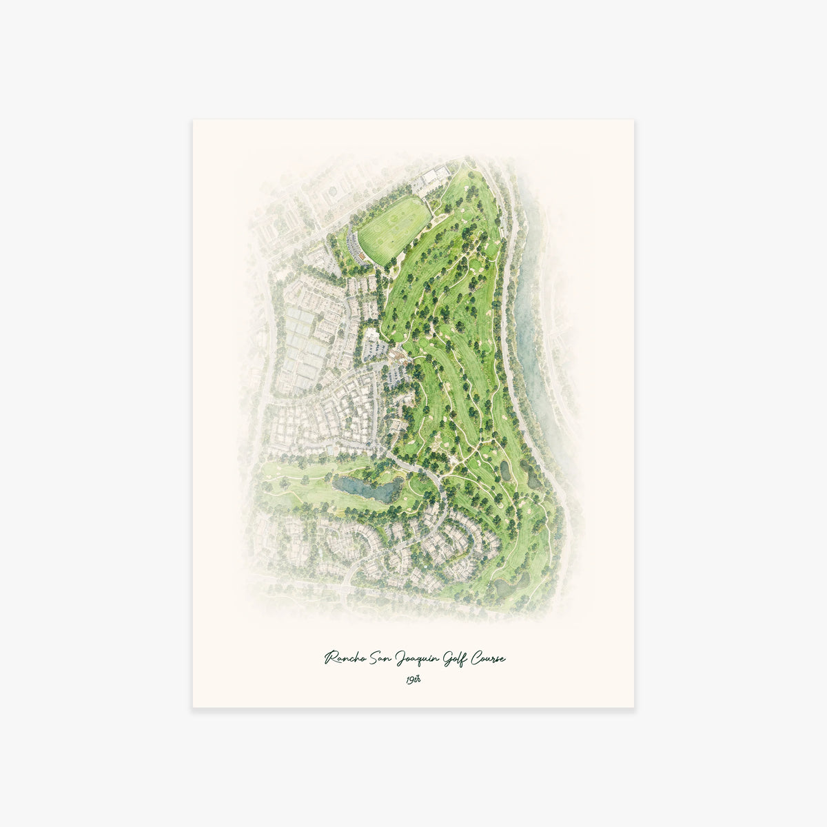 Rancho San Joaquin Golf Course printed artwork